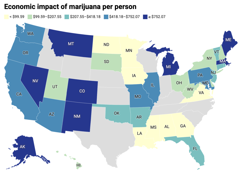 cannabis economic impact per person